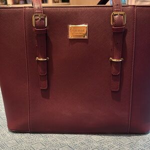 Burgundy tote/computer bag